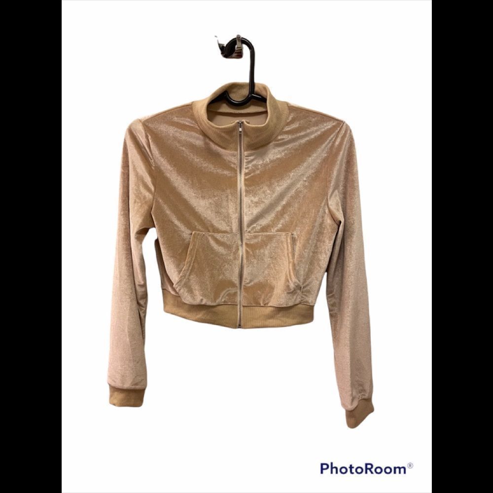 BEIGE Women’s Two-piece Long Sleeve Flare Bottom Sport / Sweat Suit NWT